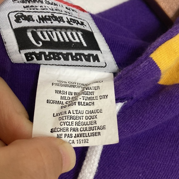 Barbarian Rugby Casuals Hoodie Men's Medium Laurier University Purple Yellow - Picture 10 of 11